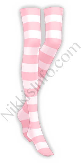 Pink Striped Stockings